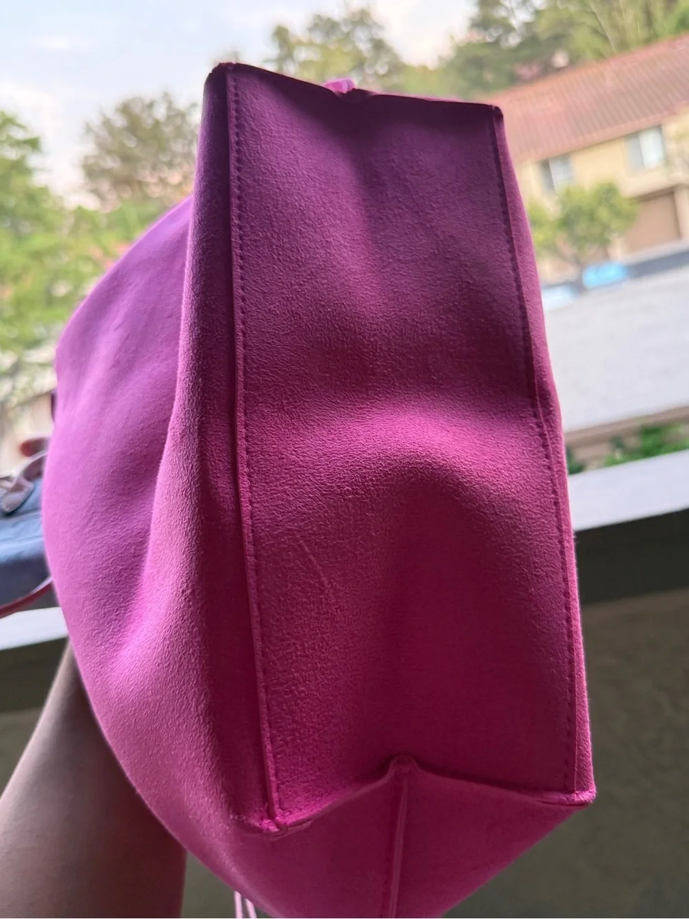 Juicy Couture Hot Pink Tote with Suede-Like Finish